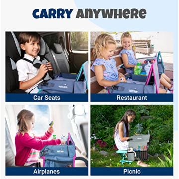 WITRIP Kids Travel Tray with Dry Erase Board for Car Seats