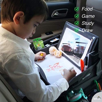 WITRIP Kids Travel Tray with Dry Erase Board for Car Seats