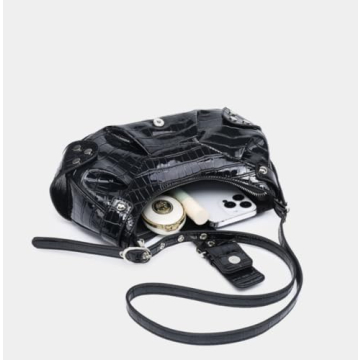 MadGrandeur Stylish Black Purse for Women with Gothic Touches