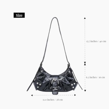 MadGrandeur Stylish Black Purse for Women with Gothic Touches
