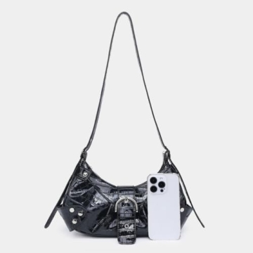 MadGrandeur Stylish Black Purse for Women with Gothic Touches