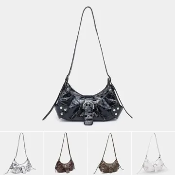 MadGrandeur Stylish Black Purse for Women with Gothic Touches