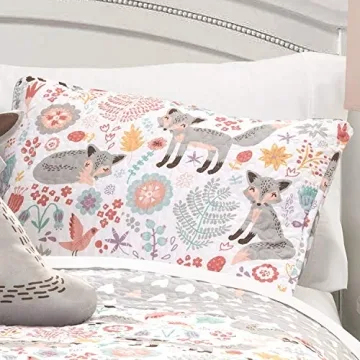 Lush Decor Pixie Fox Reversible Quilt Set for Kids & Toddlers
