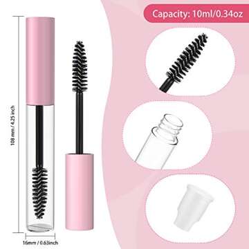 RONRONS 24 Pack Mini Mascara Tube Set for Eyelash Care