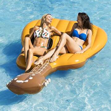 Coconut Float Pool Floats; Acoustic Guitar Pool Raft...