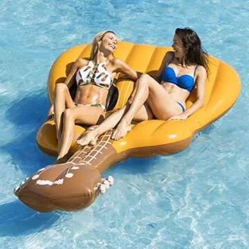 Coconut Float Pool Floats; Acoustic Guitar Pool Raft...