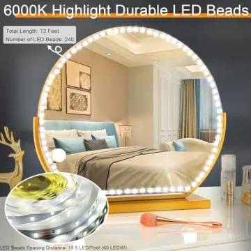 LED Vanity Mirror Lights 6000K Adjustable Brightness Strip