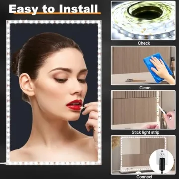 LED Vanity Mirror Lights 6000K Adjustable Brightness Strip