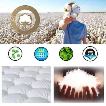 JURLYNE Mattress Pad King Size, Quilted Fitted Mattress Cover, Pillow Top with Fluffy Breathable 5D & 7D Spiral Fiber Filling, Cooling Mattress Topper Cover, Protector, White