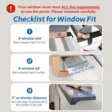 Cat Perch for Window Sill - Orthopedic Hammock Design