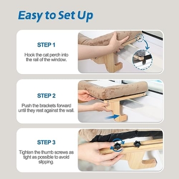 Cat Perch for Window Sill - Orthopedic Hammock Design