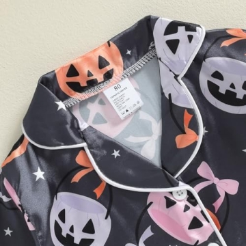 Fsadfeas Kids Halloween Pajamas Toddler Satin Set