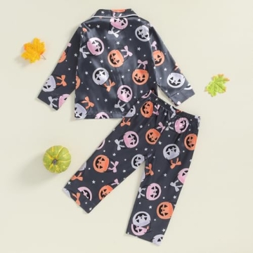 Fsadfeas Kids Halloween Pajamas Toddler Satin Set