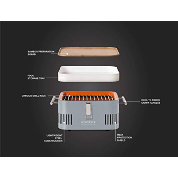 Everdure CUBE Portable Charcoal Grill for Outdoor Cooking
