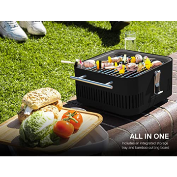 Everdure CUBE Portable Charcoal Grill for Outdoor Cooking