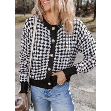 Stylish Dokotoo Women's V Neck Cardigan for Fall Winter