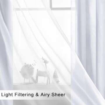 Hiasan Greyish White Blackout Curtains with Sheer Overlay