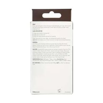 KISS Classy Premium Press On Nails, 'Stunning!', French, Long Length, Square Shape, Includes 30 Fake Nails, 2g Pink Gel Nail Glue, 1 Manicure Stick, 1 Mini File