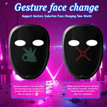 Depointer Life LED Mask - App Controlled Fun for All Ages