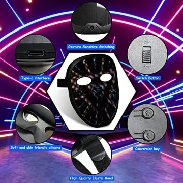 Depointer Life LED Mask - App Controlled Fun for All Ages