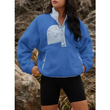 Stylish Yanekop Women’s Fleece Pullover Jacket with Pockets
