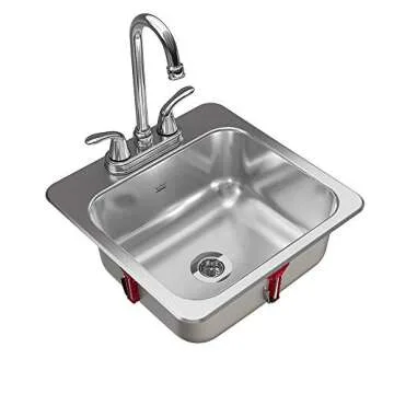 KINDRED Essentials Kit 15-inch Stainless Steel Sink with Faucet