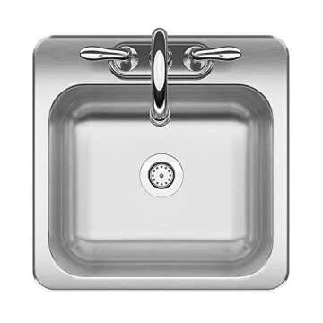 KINDRED 15-Inch Stainless Steel Sink with Faucet Kit