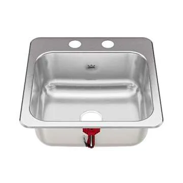 KINDRED 15-Inch Stainless Steel Sink with Faucet Kit