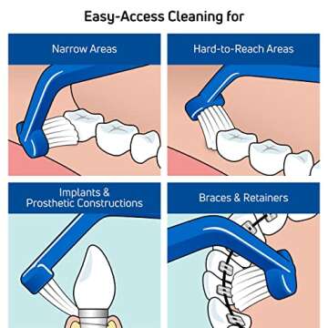 TEPE Angled Soft Bristle Toothbrush, Orthodontic Toothbrush for Braces, Small Head Toothbrush for Retainers, Implants, Universal Care, 1 Pk