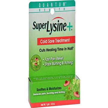 Quantum Super Lysine Plus Cold Sore Treatment Cream - 0.25 Oz