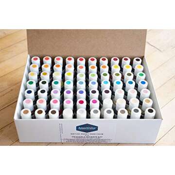 AmeriColor Food Coloring Kit 70 Vibrant Gel Pastes
