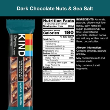 KIND Dark Chocolate Nuts Sea Salt Bars Healthy Snack