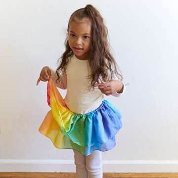Sarah's Silks Rainbow Tutu for Children | Colorful Silk Dress-up
