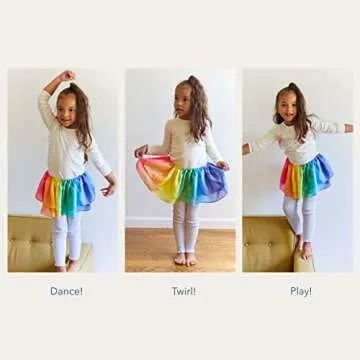 Sarah's Silks Rainbow Tutu for Children | Colorful Silk Dress-up