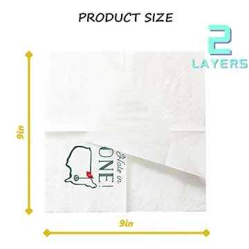 Geloar Golf Cocktail Napkins for 1st Birthday Celebration