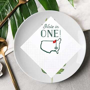 Geloar Golf Cocktail Napkins for 1st Birthday Celebration