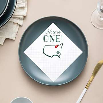 Geloar Golf Cocktail Napkins for 1st Birthday Celebration