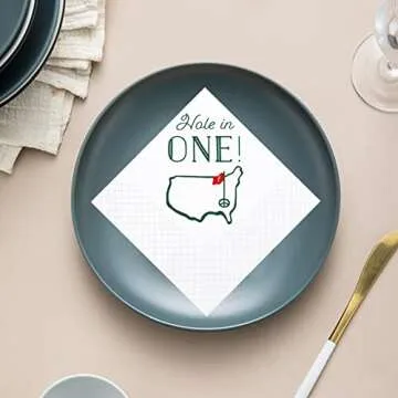Geloar Golf Cocktail Napkins for 1st Birthday Celebration