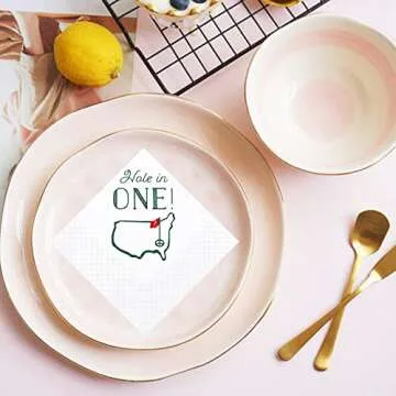 Geloar Golf Cocktail Napkins for 1st Birthday Celebration