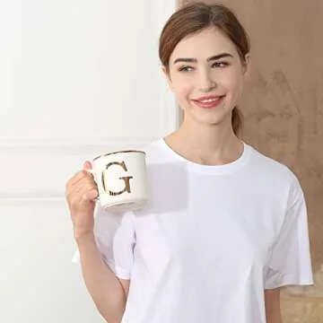 Miicol 16 oz Personalized Ceramic Coffee Mug - Unique Gift