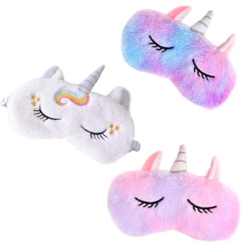 Sleep Mask for Kids Girls,3Pack,Unicorn Sleep Mask,Cute Animal Eye Mask for Princess Sleeping,Night ...