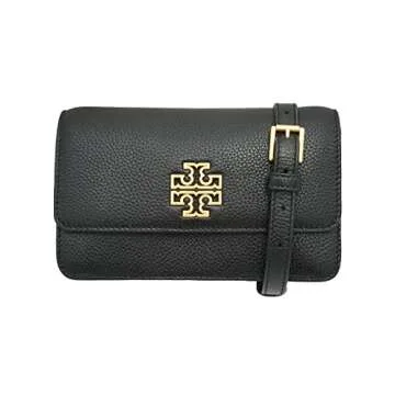 Tory Burch Black Gold Convertible Crossbody Bag