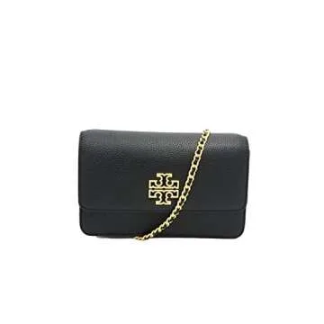 Tory Burch Black Gold Convertible Crossbody Bag