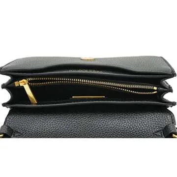 Tory Burch Black Gold Convertible Crossbody Bag