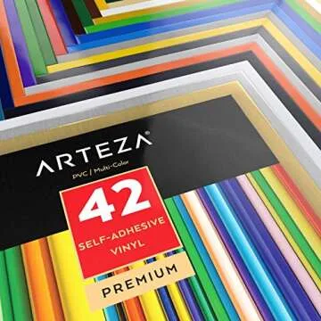 ARTEZA Self Adhesive Vinyl Sheets for Crafting & Design