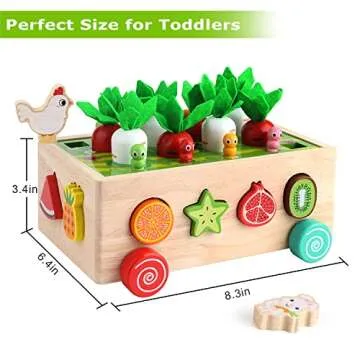 SKYFIELD Montessori Wooden Garden Toy for Baby Boys Girls 1-4 Years, Fun Learning Tool for Fine Moto...