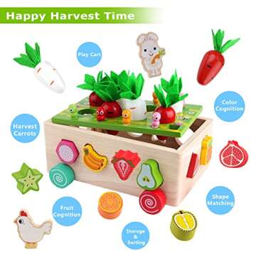 SKYFIELD Montessori Orchard Cart for Kids 1-4 Years