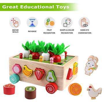 SKYFIELD Montessori Orchard Cart for Kids 1-4 Years