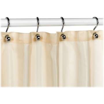 Croscill Fabric Shower Curtain Liner, 70-inch by 72-inch, Linen