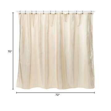 Croscill Fabric Shower Curtain Liner, 70-inch by 72-inch, Linen